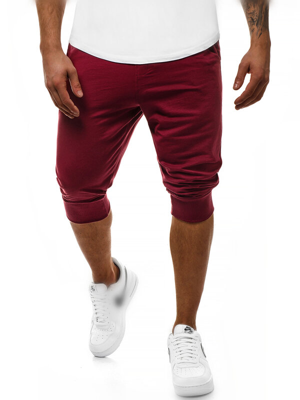 Celana olahraga cepat kering pria, Bawahan kasual serut pinggang elastis untuk olahraga lari musim panas