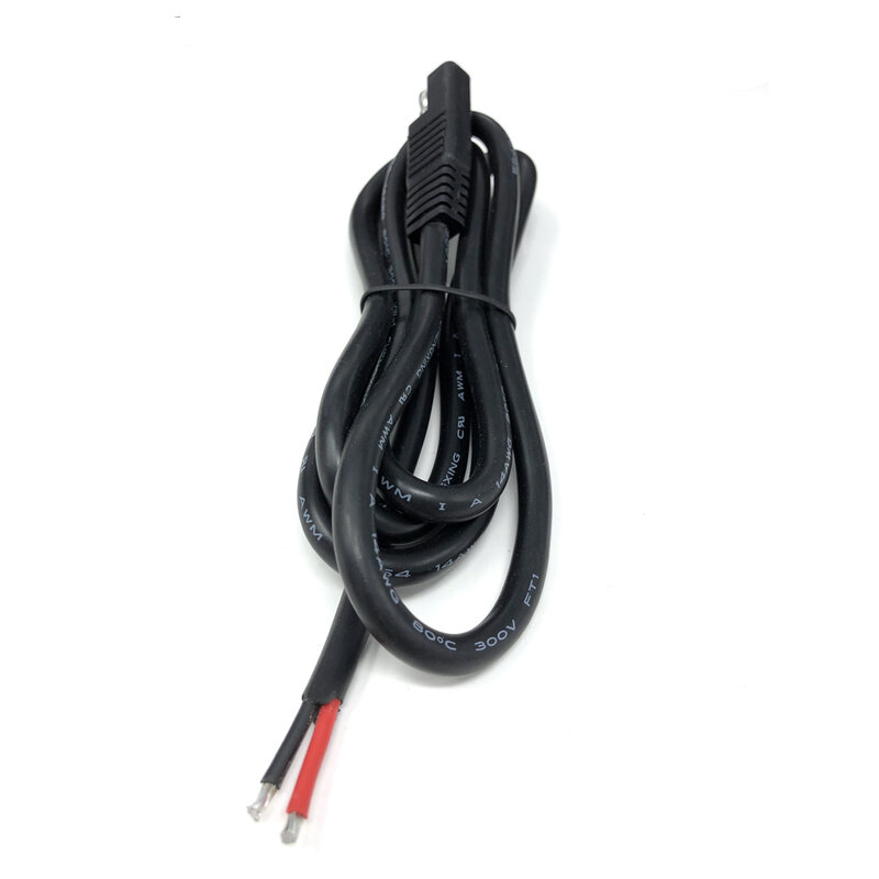 DIY 100Cm Konektor SAE 2 Pin Kabel Lug Pengisi Daya Baterai Sambungan Cepat SAE Kabel Ekstensi 14AWG untuk Sepeda Motor, Mobil, Traktor