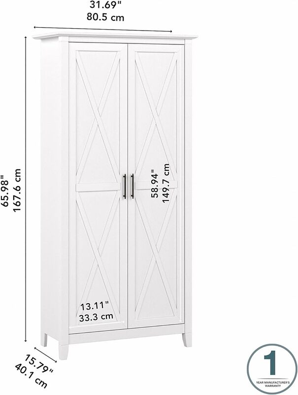 Wooden,Bathroom Storage Cabinet with 2 Doors in Pure White Oak,65"Tall Cabient  for Kitchen,Dining Room,Hallway,School