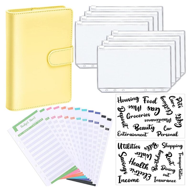 Notebook Binder Letter Sticker Label Set voor het opslaan ID-kaarten Bankkaarten Beheer dingen Geld Moeiteloos waterdicht