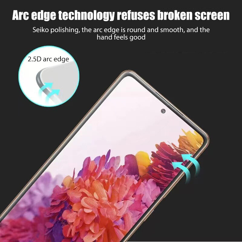 5PCS Full Cover Tempered Glass For Samsung A14 A13 A33 A53 A52S A73 S21 FE 5G Screen Protector for Samsung S23 S22 Plus A21S A72