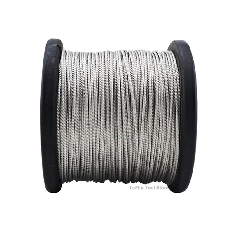 304 Stainless Steel Soft Wire Rope Cable Diameter 1.0mm-20mm Crane Wire Rope lifting And Hoisting Rope 7x19 Structure