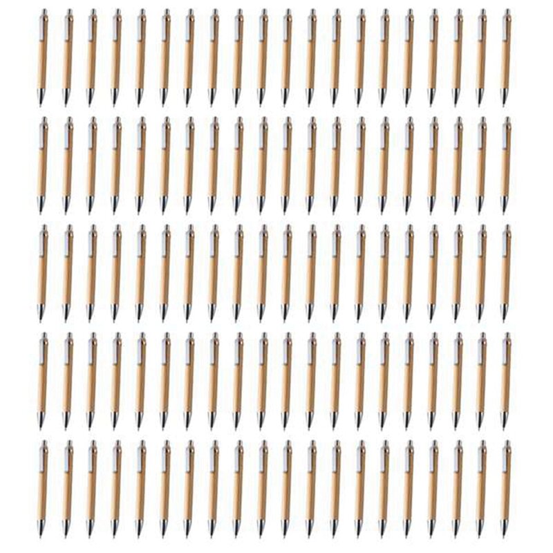 100 Stuks Bamboe Balpen Stylus Contact Pen Kantoor & Schoolbenodigdheden Pennen En Schrijfbenodigdheden Geschenken (Blauw + Zwarte Inkt)