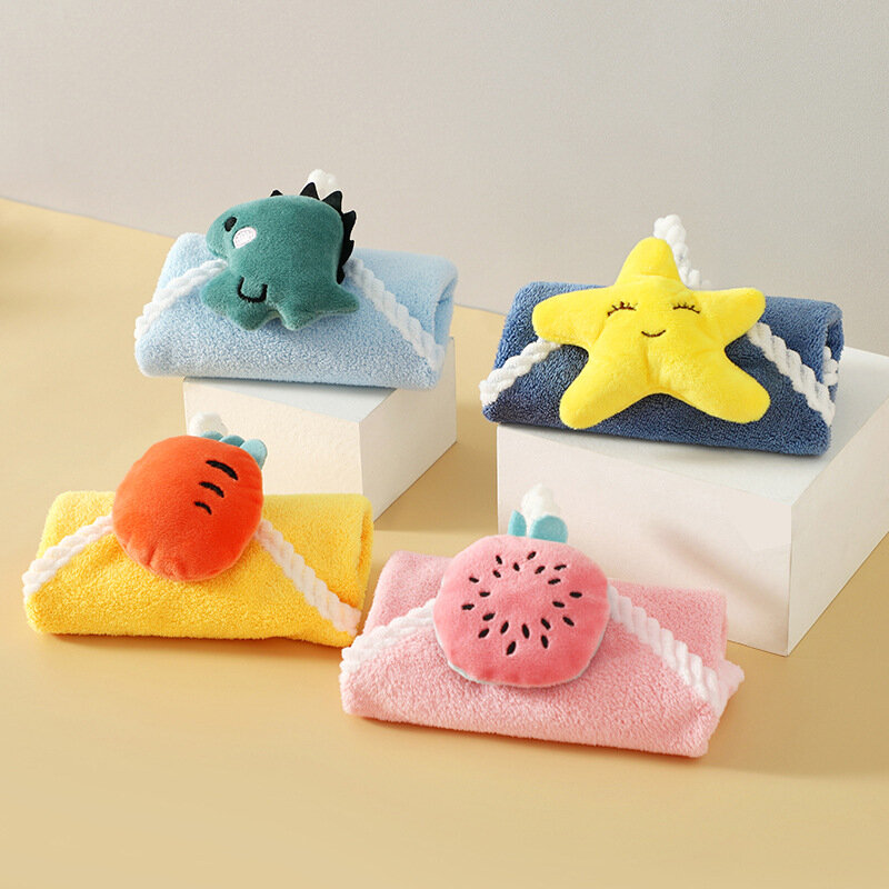 Nette Hand Handtücher Badezimmer Handtücher mit Hängen Schleife Mikrofaser Korallen Fleece Saugfähigen für Küche Bad Schlafzimmer