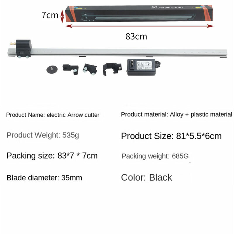 Cortador de flecha de tiro con arco eléctrico con cuchillas de corte de repuesto para tiro de flechas de fibra de vidrio de carbono, madera de bambú y aluminio