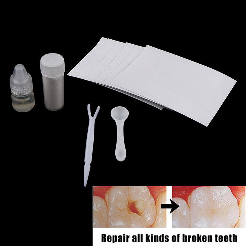 Denture Glue Fake Teeth Glue Tooth Gaps Repair Kit Vampire Dentures Scary Cosplay Falseteeth Solid Glue Set