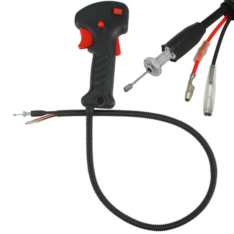 Strimmer Trimmer Handle Switch, Gatilho do acelerador, Controle com cabo do acelerador para cortador de escova Strimmer, Home Garden Supply