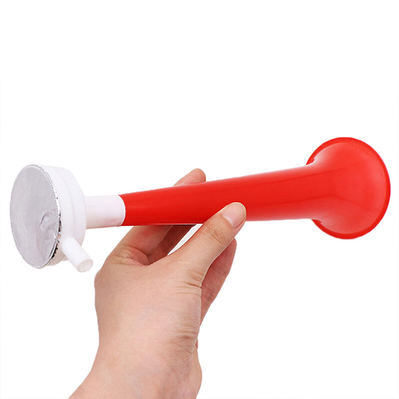 Prático Cheer Plastic Horn para fãs, adereços de jogos de torcida, trompete e chifre, eletrodomésticos para crianças