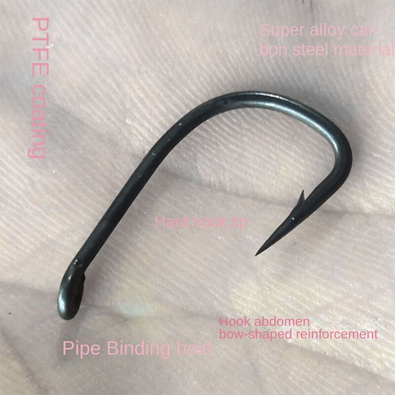 50PCS Wide Gap Circle Hooks Fishing supplies with Barbed Triangle Catfish Hooks Non-Offset Super Power Carp Hook Flying Fishing