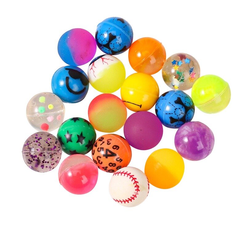 24/30/42/55mm Bicolor Elastische Kugel Spielzeug Kinder Farbige Junge Springenden Ball Gummi Kinder Sport spiele Elastische Springen Bälle