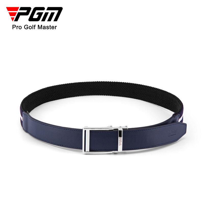 PGM Golf Belt Men's Elastic Knitted Belt with Cowhide Alloy Button Head Sports Belt Golf Supplies