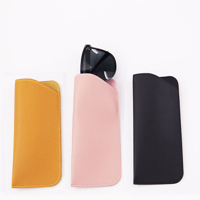 1Pcs PU Leather Glasses Bag Sunglasses Reading Eyeglasses Protective Cover Case Box Pouch Eyewear Protector Case Accessories