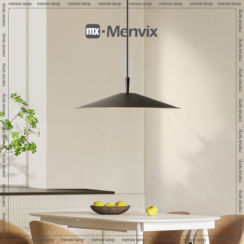 Menvix lampu gantung Led desain Nordic hitam untuk meja ruang makan dapur lampu gantung perlengkapan rumah seni dekorasi pencahayaan berkilau