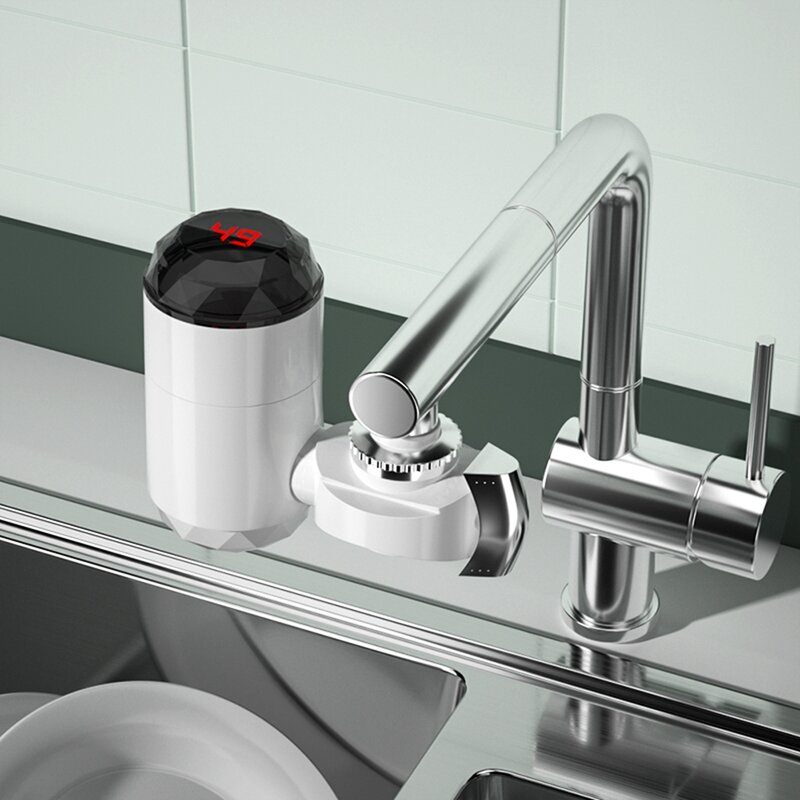 ก๊อกน้ำไฟฟ้าสำหรับห้องครัวและห้องน้ำหน้าจอดิจิตอลระบบ RX-013