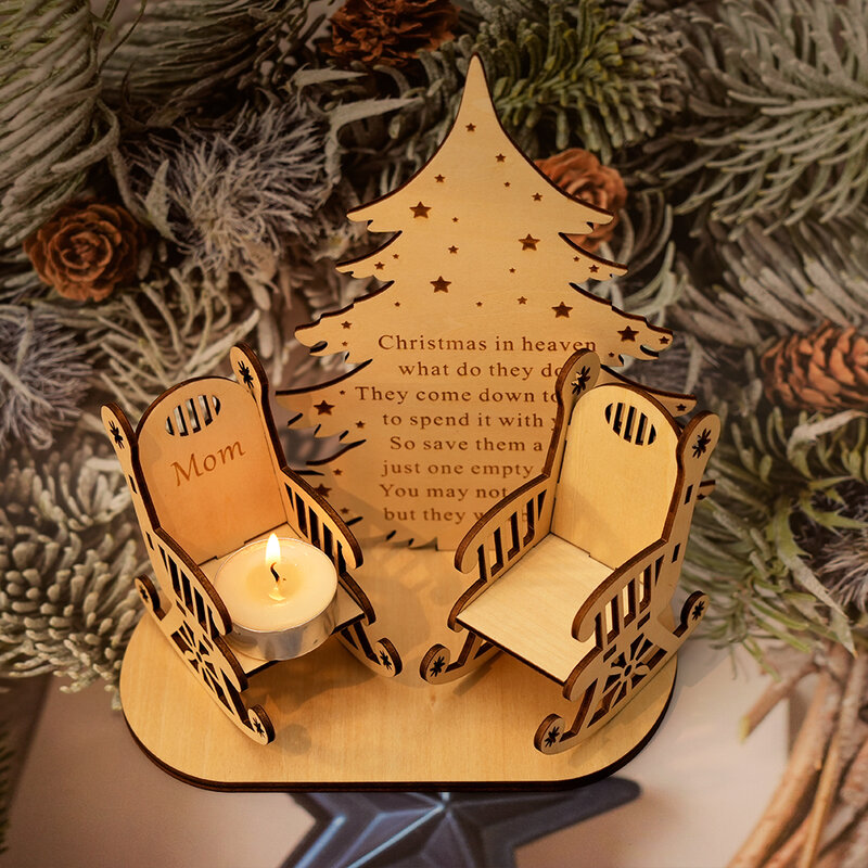 زخرفة شجرة عيد الميلاد الخشبية ، هدية الديكور ، 1 قطعة