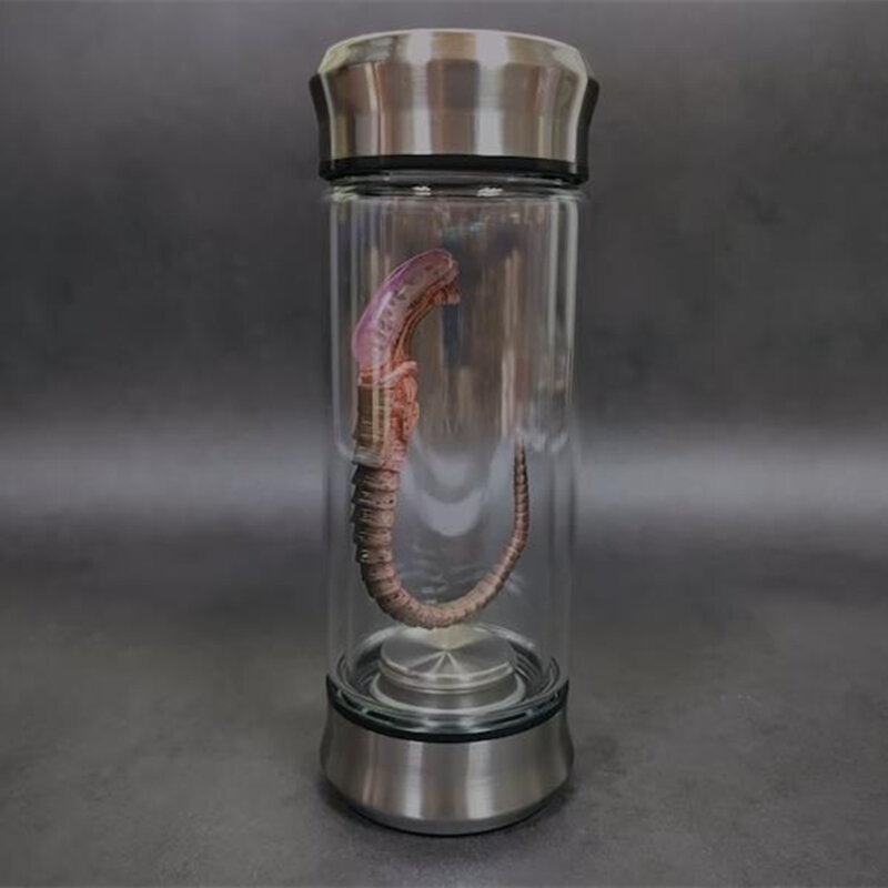 Buitenaardse Gloedpot Xenomorph Specimen Facehugger Embryo Glazen Pot Film Replica Home Decor Desktop Ambachten Sculptuur Decoratie