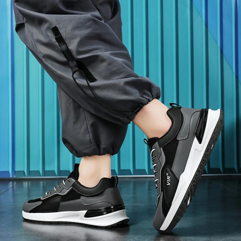Zapatillas Hombre Platform mewah pria, sepatu Sneakers latihan olahraga nyaman divulkanisir
