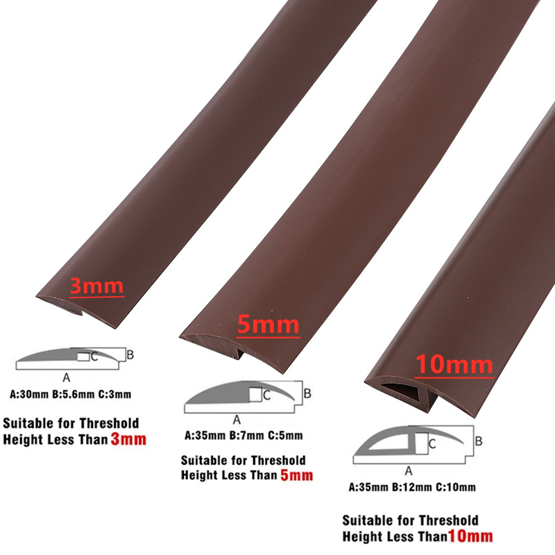 Pvc Zelfklevende Beschermende Vloer Mat Platte Knop Strip Strips Fit 3 ~ 10Mm Vloeren Drempel Naad Rand trim Woondecoratie