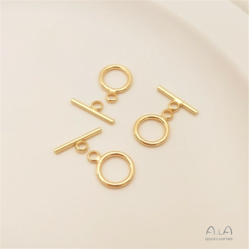 9mm Mini OT fibbia 14K oro a forma di O catena chiusura fibbia braccialetto fai da te collana connessione accessori gioielli B864