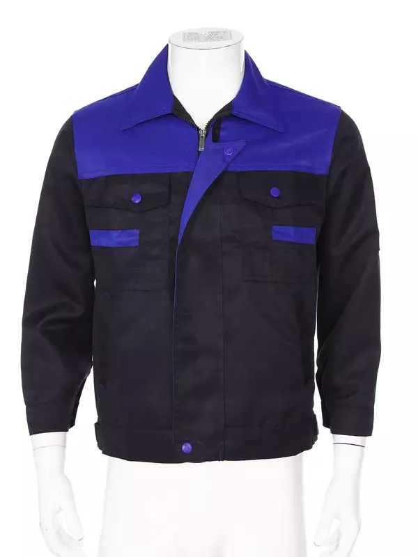Jaqueta de manga logística longa para homens e mulheres, casaco de construção unissex mecânica, traje de fábrica, oficina, armazém de automóveis