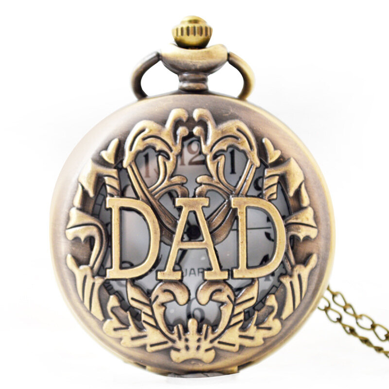 Orologio a catena da uomo con orologio a vibrazione antico in lega Casual durevole moda elegante serie di regali per papà per Daliy Life