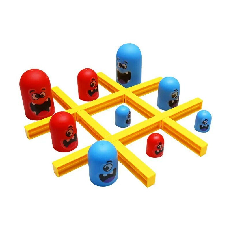 Jogo de festa Mesa Intelectual Liankan Cartões de Xadrez Bonecas Pequenas Batalha para Dois Jogadores Tic-Tic-Tac-Ches Parent-Child Interactive Toys