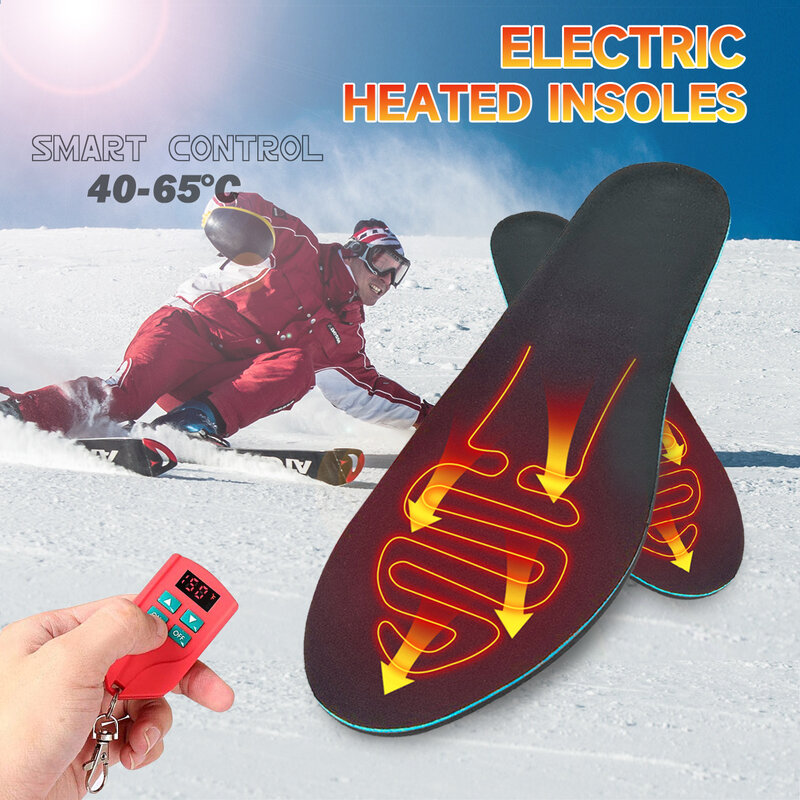USB with remote control charging smart heating insole outdoor in winter