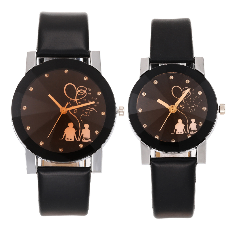 Vendita calda moda Casual coppia orologio uomo donna orologi cinturino in pelle analogico orologi da polso al quarzo Relogio Feminino Reloj Mujer