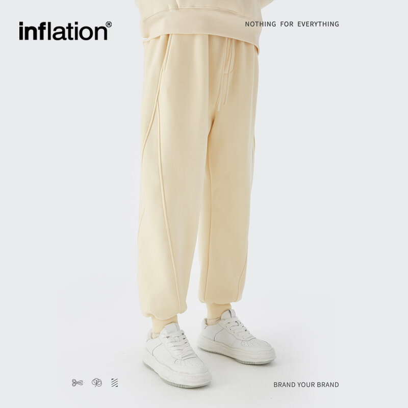 INFLATION-pantalones de chándal gruesos de lana para hombre, ropa deportiva informal para parejas, invierno, 2022