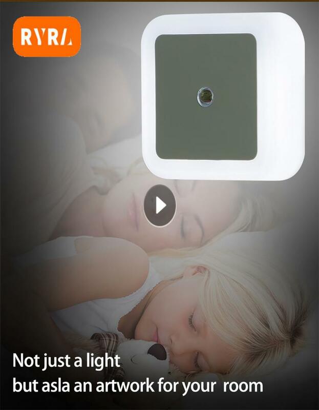 LED Night Light Mini sensore di luce controllo 110-240V EU US UK Plug lampada da notte per bambini bambini soggiorno illuminazione camera da letto