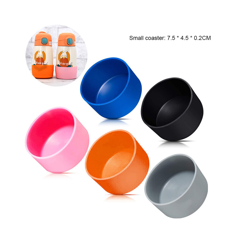 Silicone Água Cup Mat Acessórios, Bottle Bottom, Wear Resistant, Shatter Resistant, Bottom Cover, Coaster, 9 cm