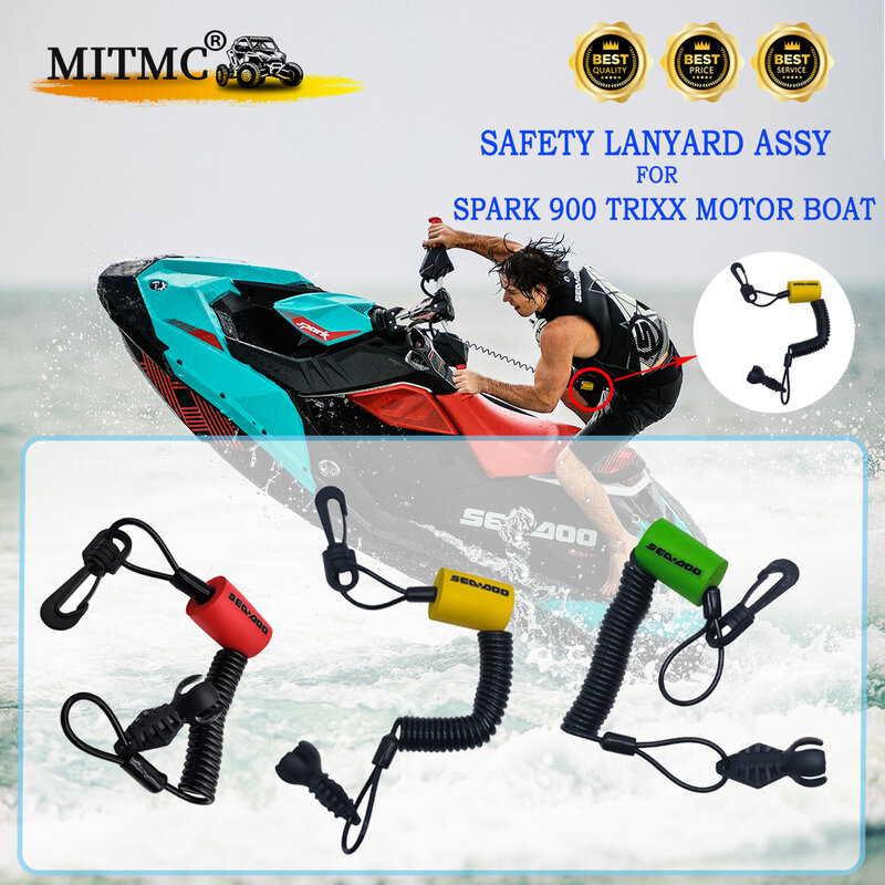 Motor Boat Spark Clip On Safety Lanyard Tether Floating Key 278002843 278003410