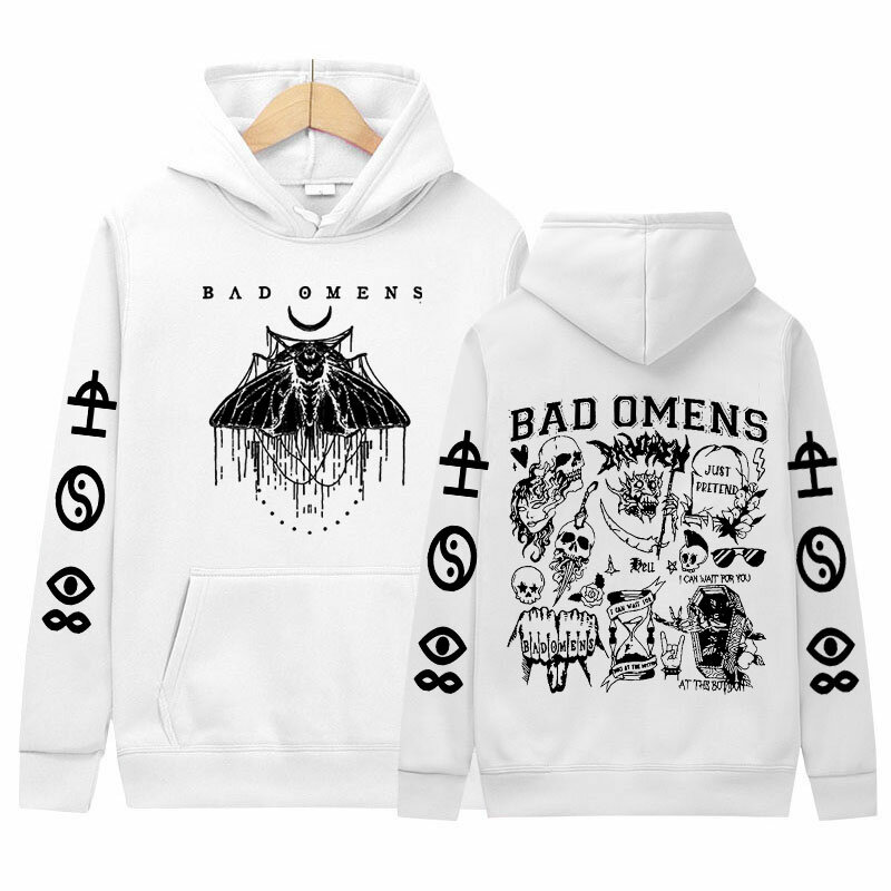 Rock Music Bad Omens Concrete Forever Tour 2024 Hoodie Men Women Hip Hop Vintage Gothic Oversized Sweatshirt Pullover Streetwear