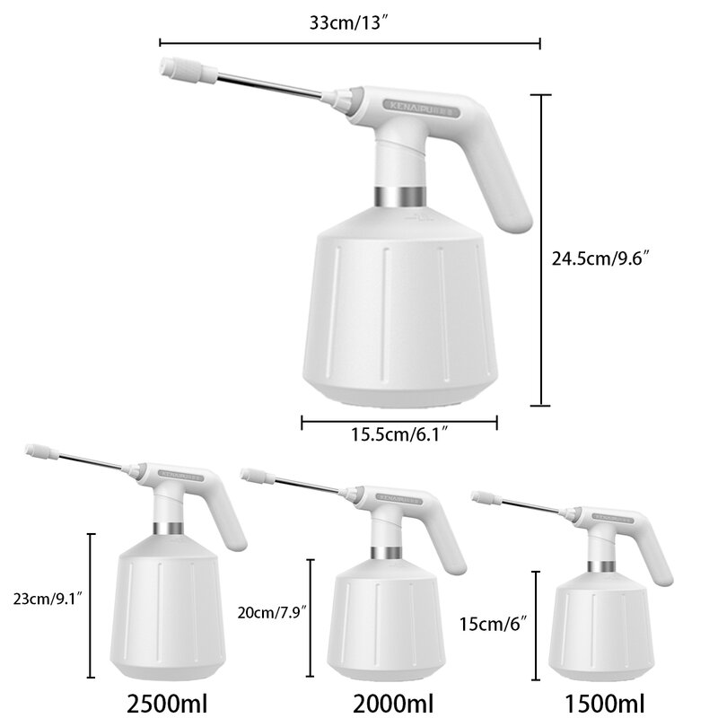 Pulverizador elétrico de água para uso doméstico, nebulizador regador automático, latas de água de flores e plantas, USB, 1.5L, 2L, 2022