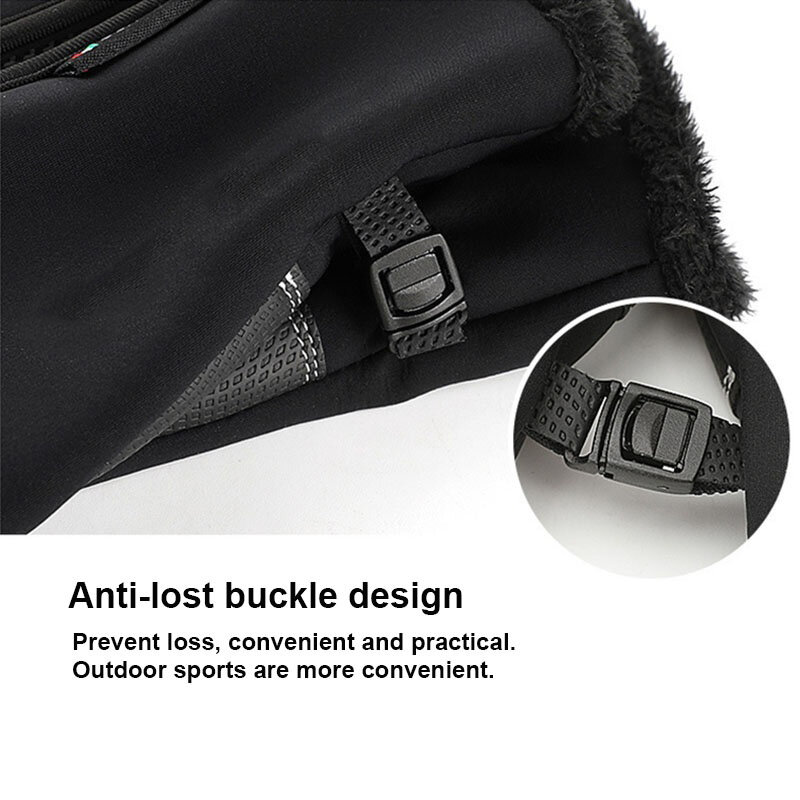 2023 Luvas de inverno Mens Touchscreen Non-Slip Unisex Impermeável À Prova de Vento Quente Ciclismo Luvas Frias Moda Zipper Sports Luvas