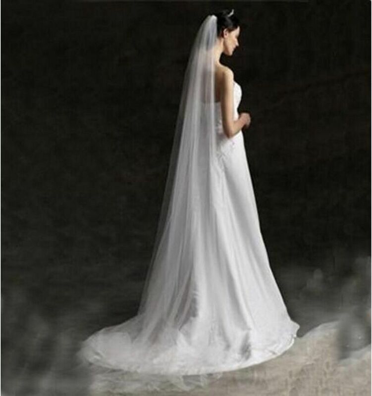 Heiße lange Tüll Hochzeits schleier eine Schicht mit Kamm Braut schleier für Braut Hochzeit Zubehör