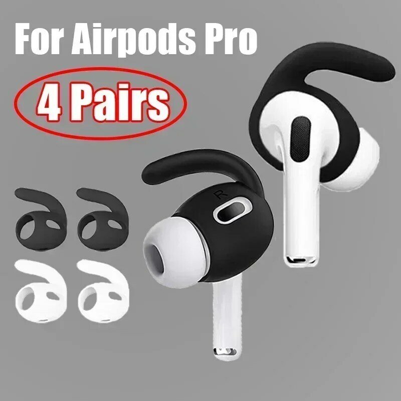 Wkładki douszne miękkie silikonowe do Apple Airpods Pro ochronne etui na słuchawki z antypoślizgowym hakiem do AirPods Pro