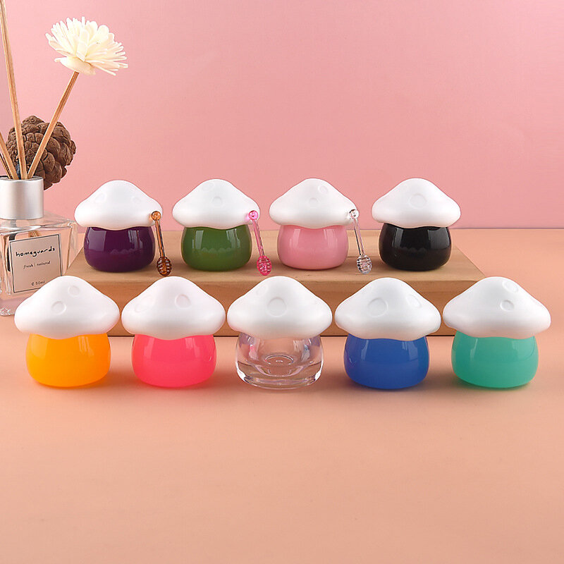 Garrafas Recarregáveis De Plástico, pote vazio, jarra de maquiagem, Travel Face Cream Loção Cosmetic Container, Forma De Cogumelo, 10g
