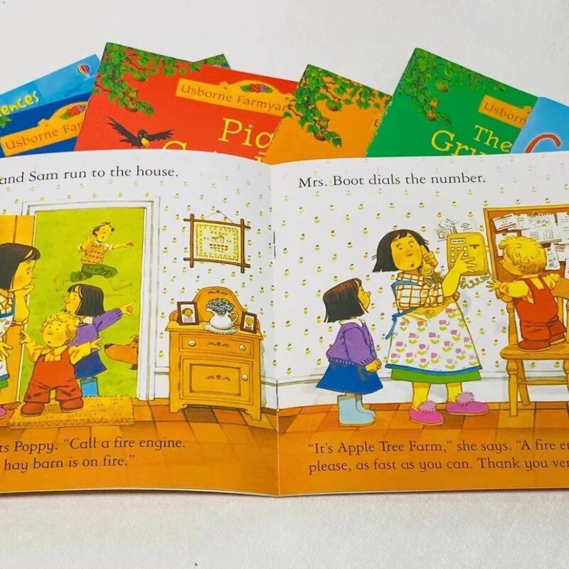 Usborne Picture Books for Children, Famous Story, Inglês, Baby, Child, Education Book, 15x15cm, 20Books per Set