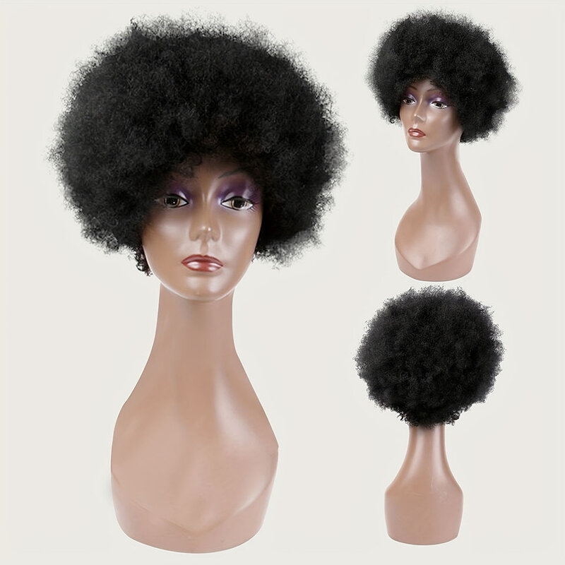 Peruka w stylu Pixie krótka głęboki dekolt peruka afro/peruka Afro/Afro pixie peruka w stylu peruka krótka i Go Bob 180% gęstość remy ludzkich włosów