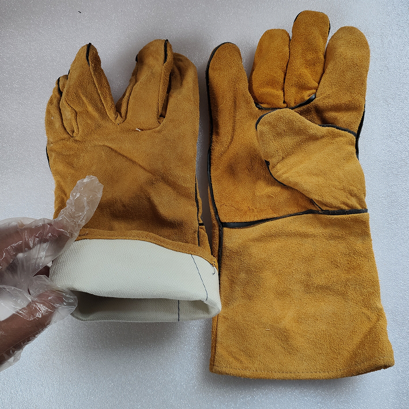 男性用の革製溶接保護手袋,耐熱性,大きく,長い,頑丈,tig mmaアーク,xl