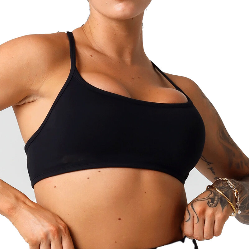 Nvgtn Dynamic Backless Sports Bra para Mulheres, Spandex Sem Costura, Fitness, Elástico, Respirável, Melhoramento do Peito, Roupa Interior Esportiva de Lazer