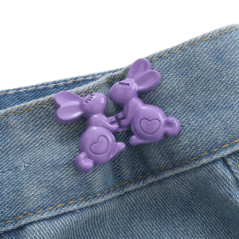 Metal Buttons Reusable Rabbit Snap Fastener Pants Pin Retractable Button Sewing-on Buckles For Jeans Perfect Fit Reduce Waist