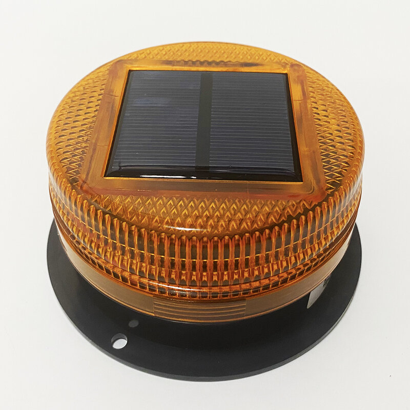 Lampu peringatan magnetik LED 8 tenaga surya, lampu Strobe Amber kendaraan truk mobil, Sensor otomatis sinyal darurat lampu polisi