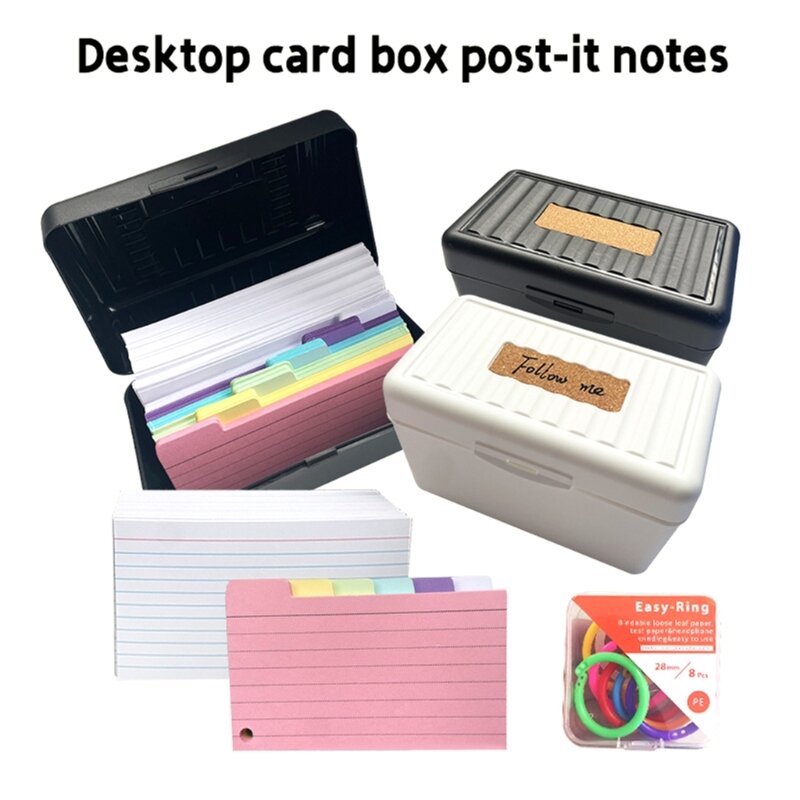 3x5Inch Flashcards Divider Card Ruled Notecard com guia para levar a lista tarefas