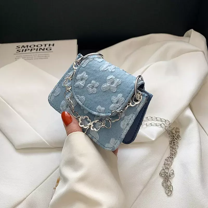 Mini Luxus Umhängetaschen für Frauen einfarbige kleine Schulter Umhängetasche lässige Damen Kette Shopper Handtaschen Geldbörse