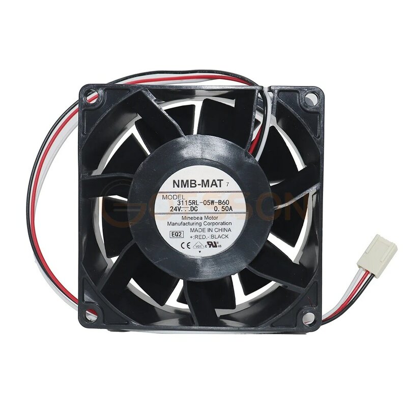 NMB-MAT Fan, 3115RL-05W-B60, 24V, 0.50A, novo, original