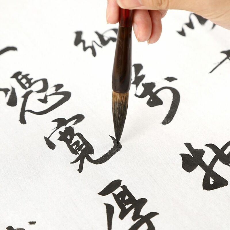 Pincel de caligrafía china de acuarela al óleo, pincel de pintura de Arte de pelo de Lobo, tubería de cobre, pincel de escritura de inscripciones