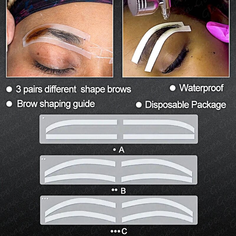 DIY Microblading Eyebrow Stencil Template Drawing Guide Eyebrow Auxiliary Sticker Disposable Eye Brow Shaping Stickers Eyebrow