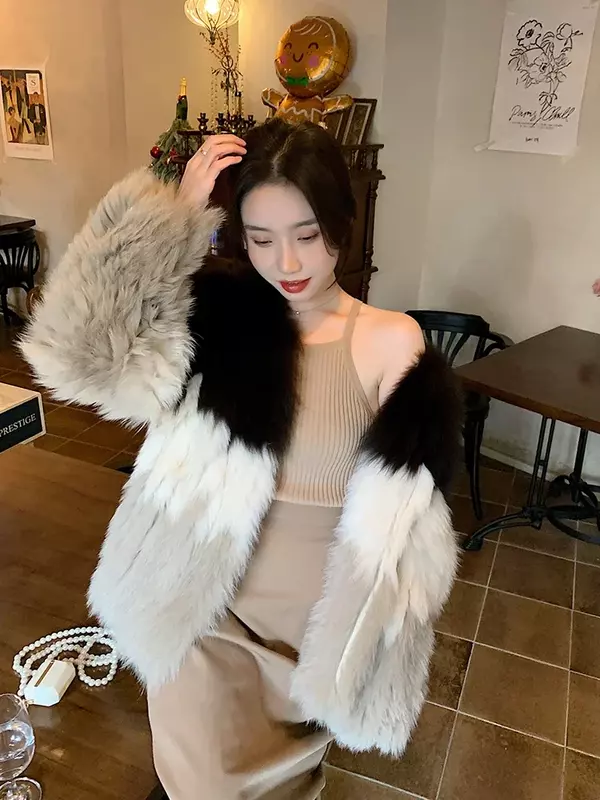 Tajiyane High Quality Fox Fur Coat Women New 2023 Winter Fashion Fox Fur Jackets Women Fur Coats Clothes for Woman Veste Femmes
